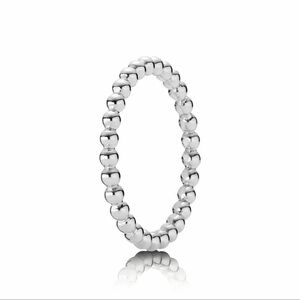 PANDORA Sterling Silver Beaded Ring